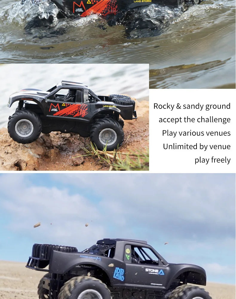 JJRC Q156 4WD 2.4G Amphibious Off-road Climbing RC Flip Stunt Car Racing All-terrain Waterproof Children's RC Toys Gifts