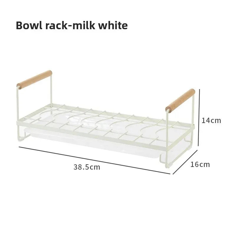Home Kitchen Utensil Storage Kitchen Storage Rack Drainage-Free Dish Drying Rack Countertop Bowl & Utensil Storage Cabinet Rack