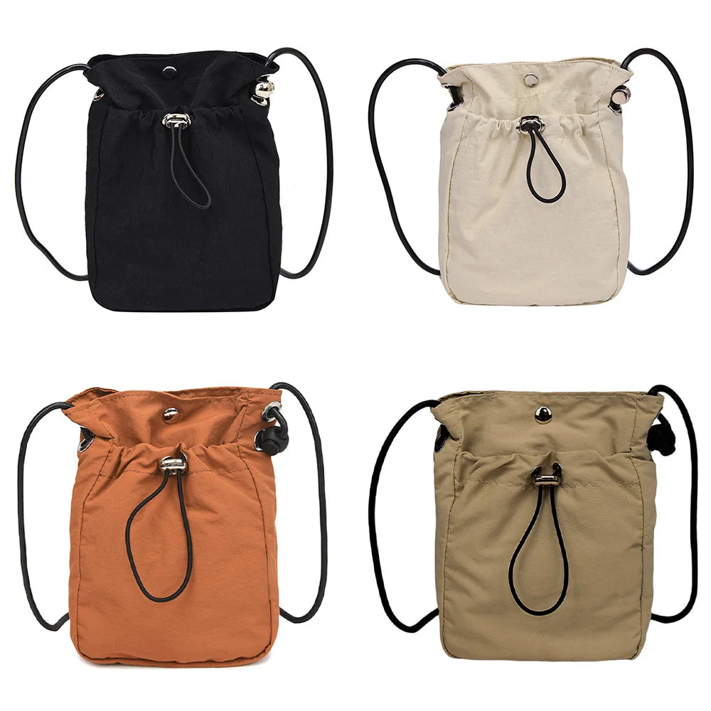 Nylon Crossbody Bag Soft Mini Phone Wallet Multifunctional Square Shoulder Bag Crossbody Purse Canvas Purse Messenger Bag