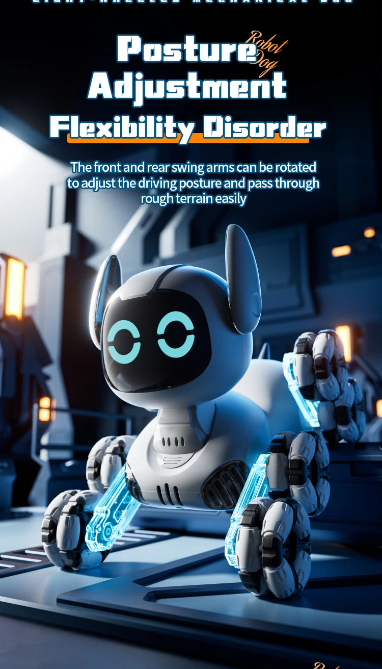 Y9 8WD RC Robot Dog Car Toy 2.4G Radio Remote Control Cars Touch-sense Music Stunt Drift Vehicle Electric Toy for Boys Kids Gift