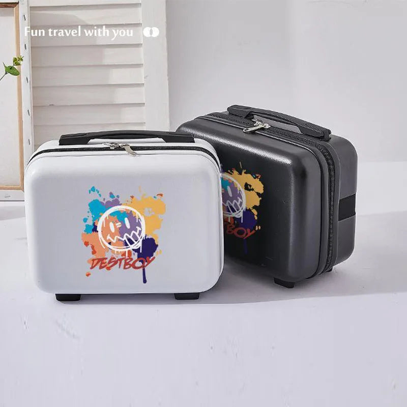 2024 New Grasp Dream Vintage Floral PU Travel Bag Luggage sets,13" inch Women Retro Trolley Suitcase Bag On Universal Wheels