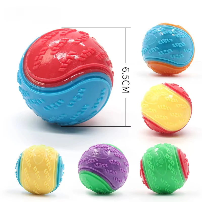 Dogs Chew Ball Interactive Toys Soft TPR Toys for Dog Pet Teeth Cleaning Bite Resistance Squeaky Dog Ball Toy Pet Products