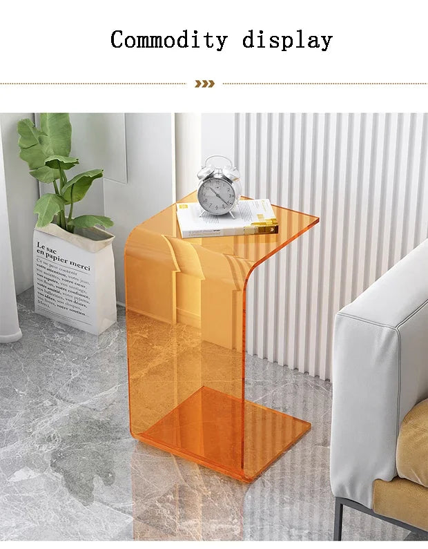 Acrylic Coffee Tables Sofa Small Side Table Modern Bedroom Nightstands Piaochuang Tea Desk Storage Desks Nordic Furniture