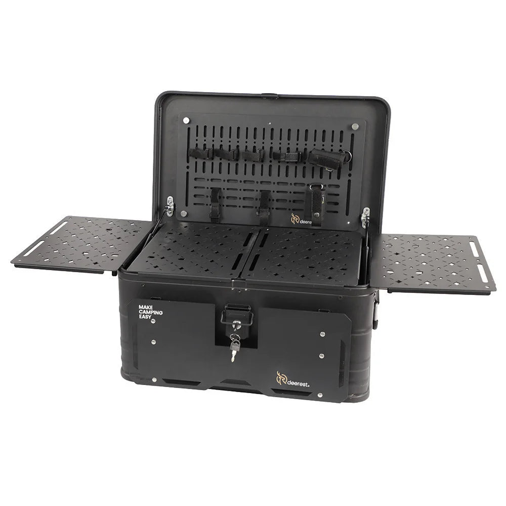 2-Unit Folding Camping Table, Aluminum Top Modular & Expandable, Lightweight, Compact, Durable, IGT Outdoor Table