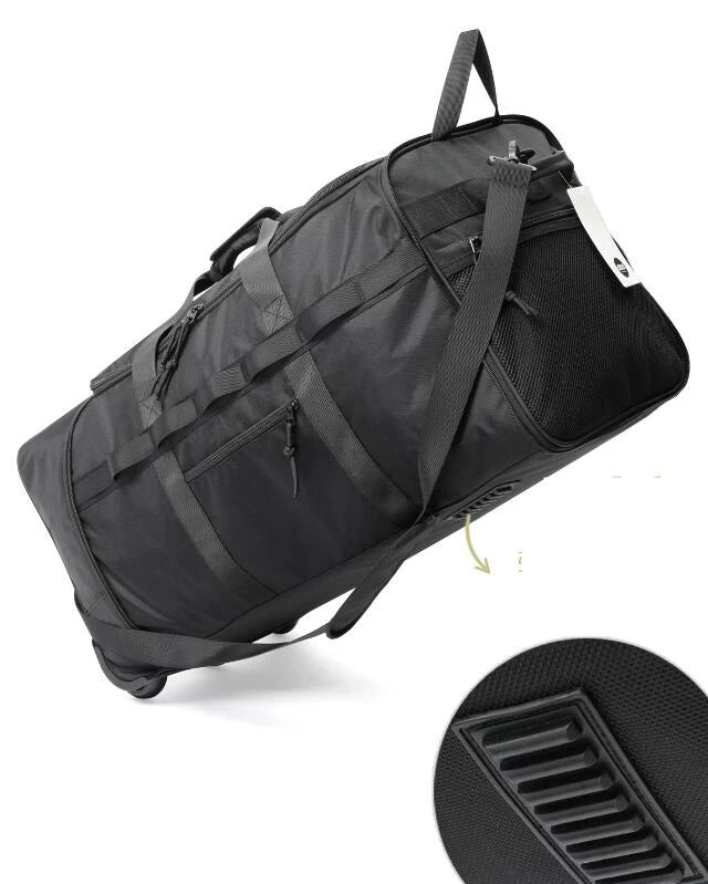 Large Capacity carry on hand Luggage Rolling duffel bag 90L wheeled Bag Home moving bags with wheels Travel trolley luggage bag