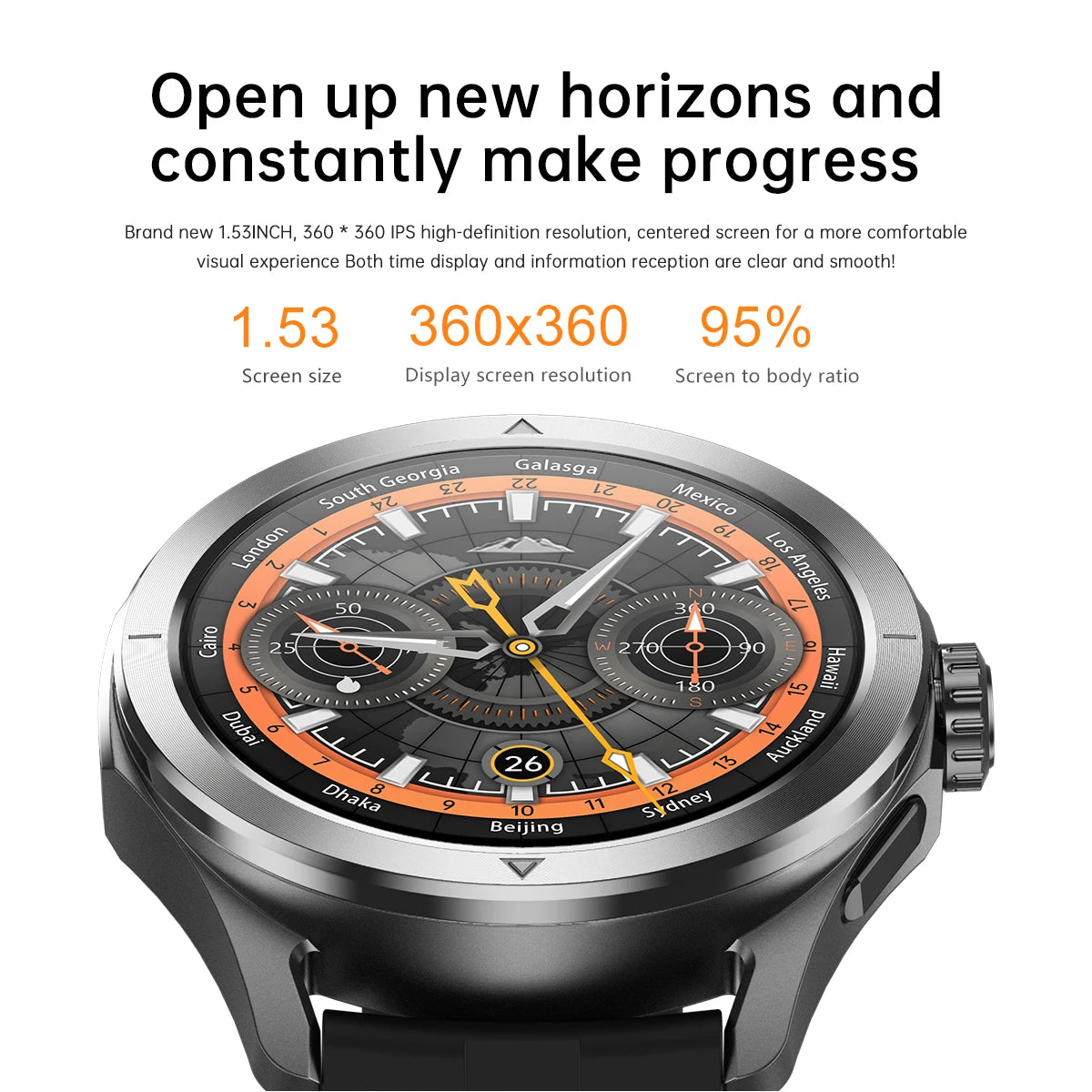 2025 New S4 Ultra Outdoor Sport Smart Watch Men AMOLED HD Screen NFC GPS Compass Heart rate Waterproof Bluetooth Call SmartWatch
