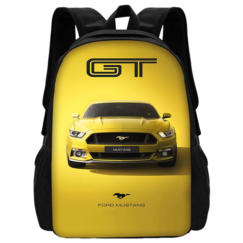 Child School Backpack with Fashion M-Mustangs car logo Lunch Bags ,Pencil Bags ,School Bags for Boys Girls Best Gift