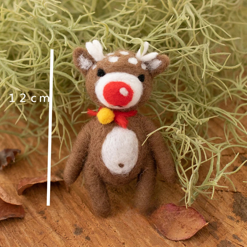 Newborn Photography Props Wool Felt  Doll Rabbit Bear Clond and Star　Photography Props Accessories Baby Studio