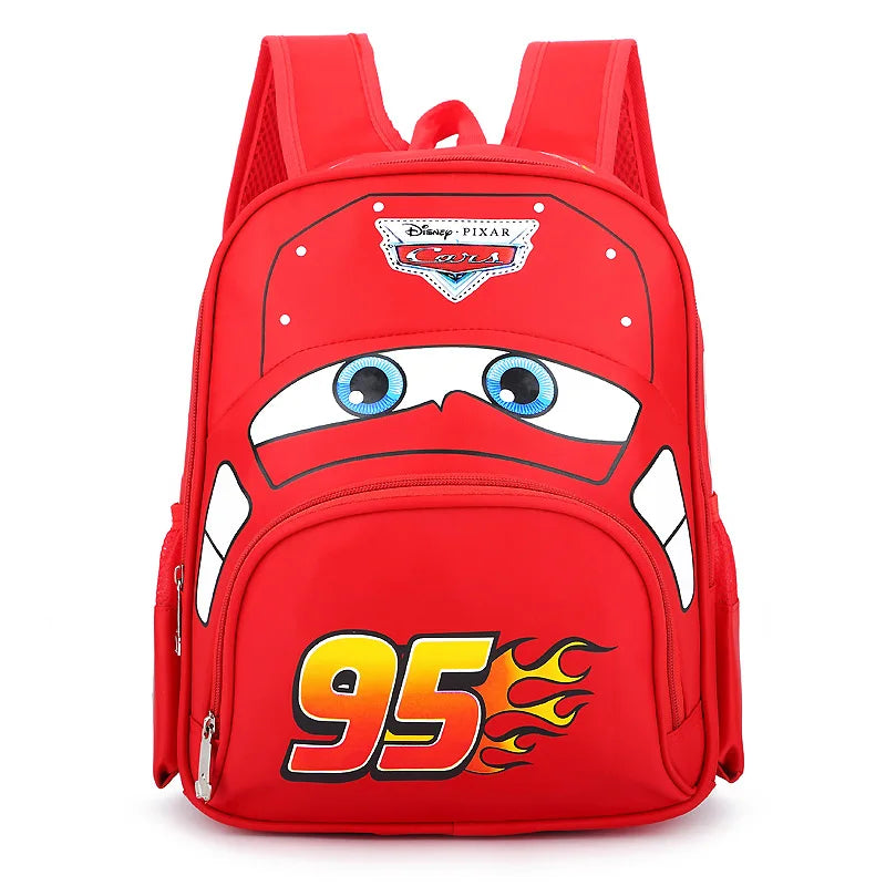 Disney  Cars Lightning McQueen 95 Flame Backpack for  child Water Resistant School Bag Adjustable Strap Multi-Color Cartoon Gift