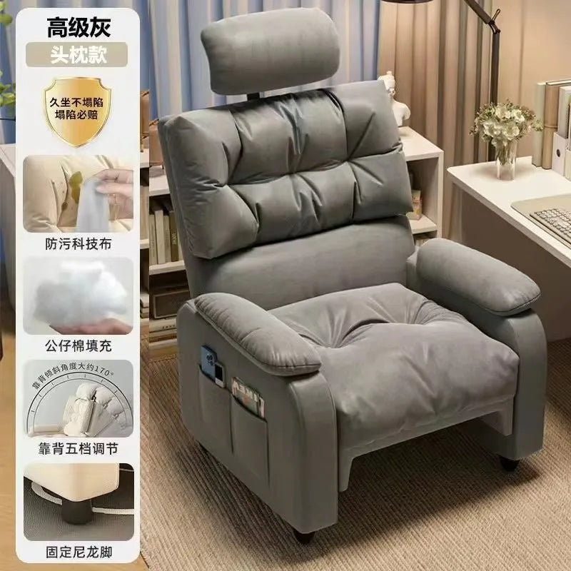 Sofa Computer Chair Sitting Comfort Home Lazy Chair Can Lie in The Bedroom Internet Cafe Single Lazy Sofa Gaming Chair