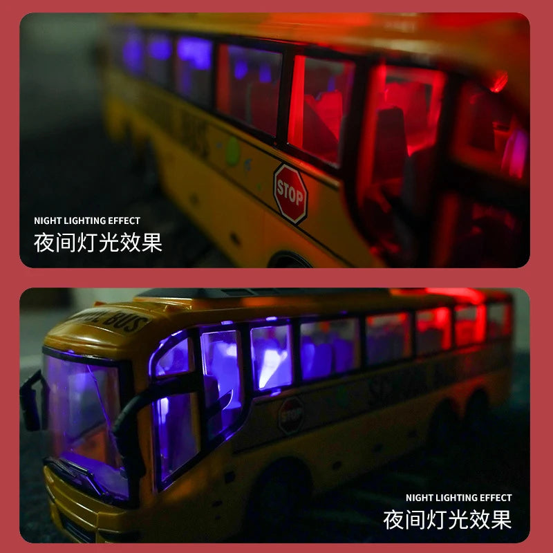 1/30 Rc Bus Electric Remote Control Car with Light Tour Bus School City Model 27Mhz Radio Controlled Machine Kids Xmas Gift