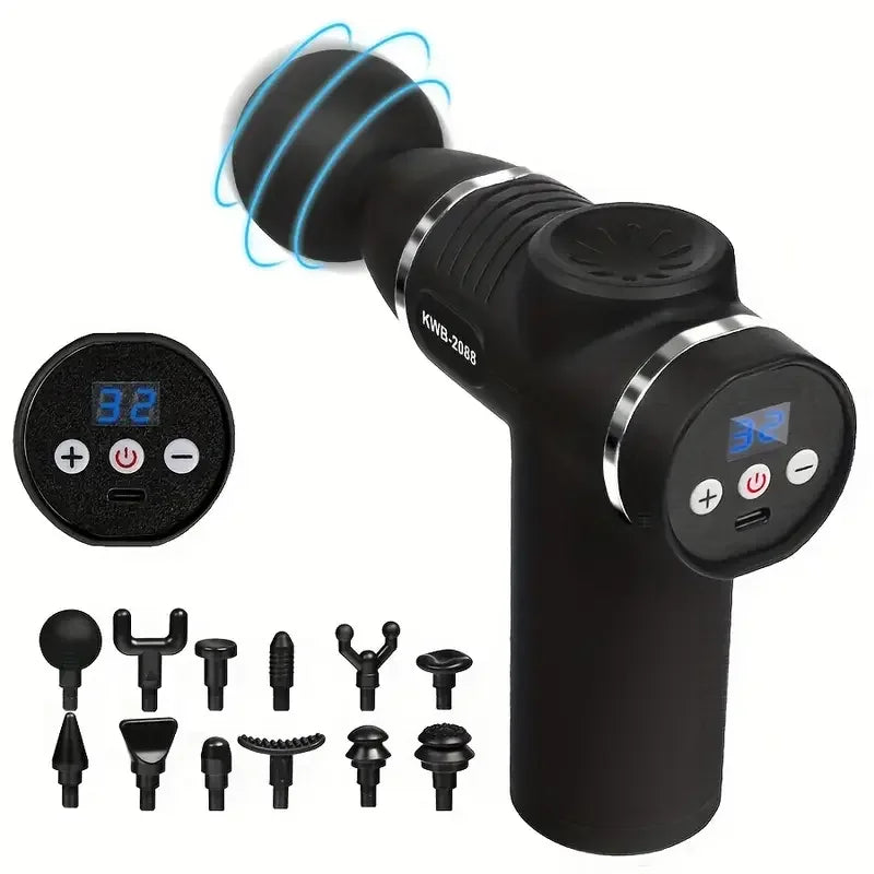 Mini Massage Gun Fascia Machine Muscle Relaxation Vibrating Gun Rod Percussion Massage Fitness Equipment Neck Grab Fascia Gun