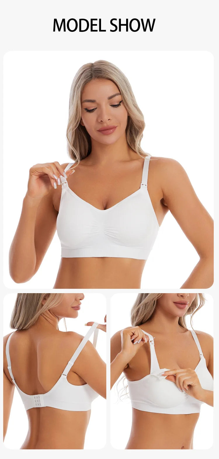 High Quality Maternity Nursing Bras Cotton Breastfeeding Pregnant Underwear Seamless Large Size Breathable Bra Push Up