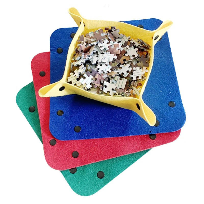 Puzzle Storage Blanket Children Puzzle Toys Multiple Specifications with Bag Portable Parent-child Early Education Gifts TMZ