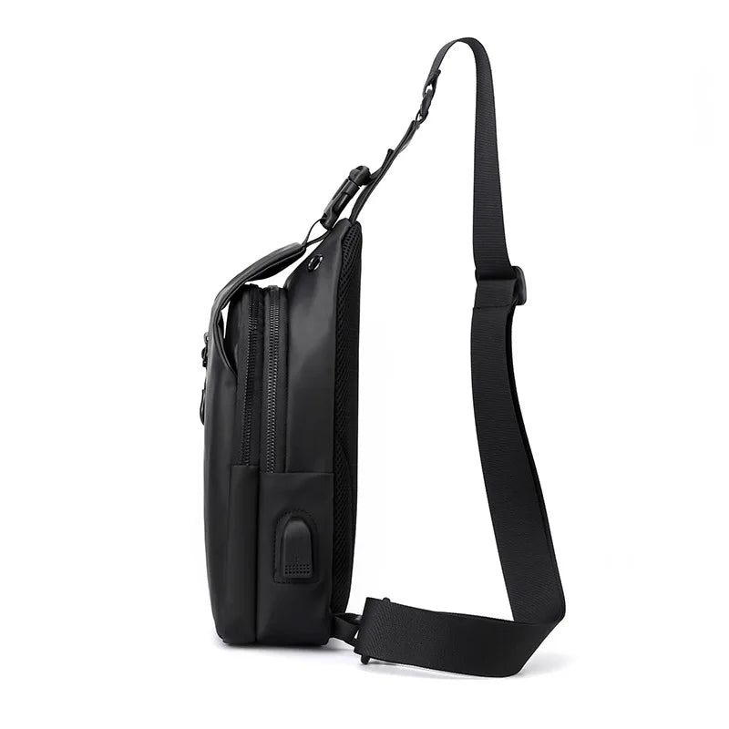 Crossbody Bag Fashionable Large Capacity Waterproof Lightweight Leisure Soft Comfortable Men Single Shoulder Bags