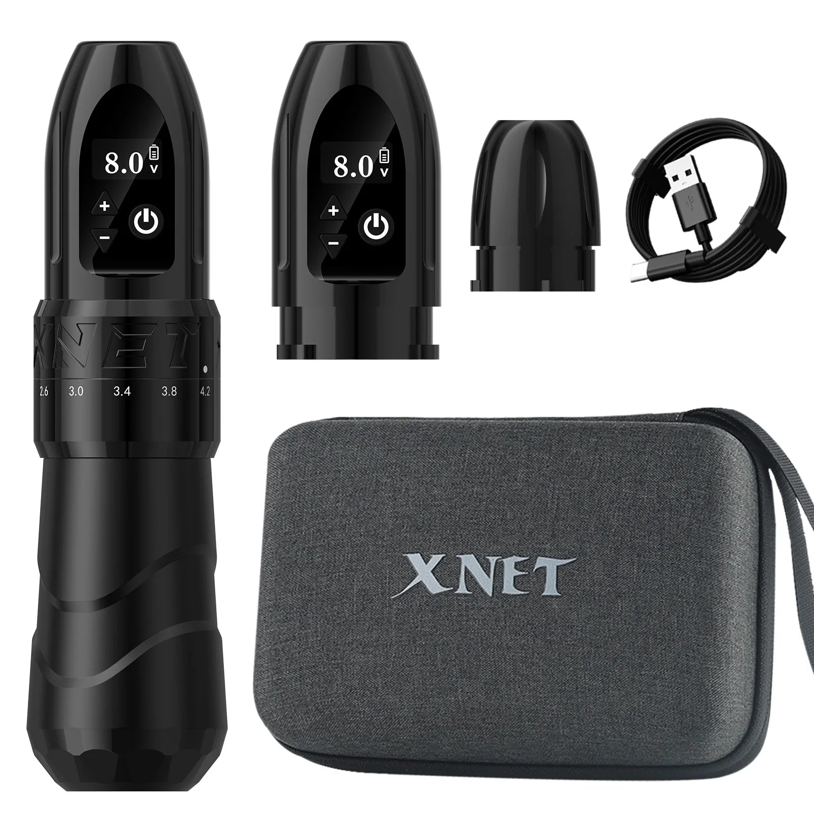 XNET F2 Wirless Tattoo Machine Pen 2.0-4.2mm Adjustable Stroke With Powerful Custom Motor for Makeup Microplasty Pen For Tattoo