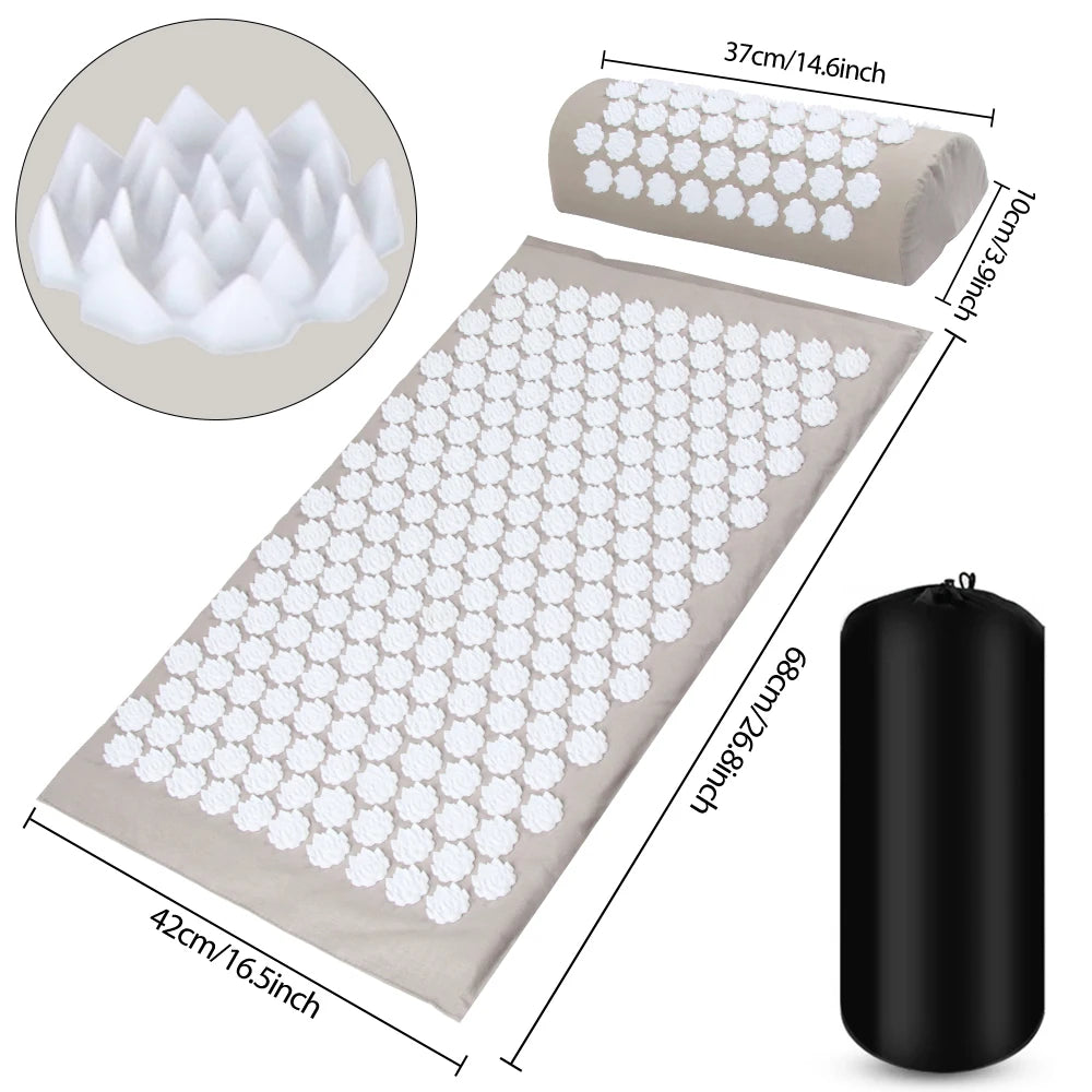 Extra Long Acupuncture Back Body Massage Yoga Sport Fitness Cushion Kuznetsov's Applicator Acupressure Spike Mat Pain Relief