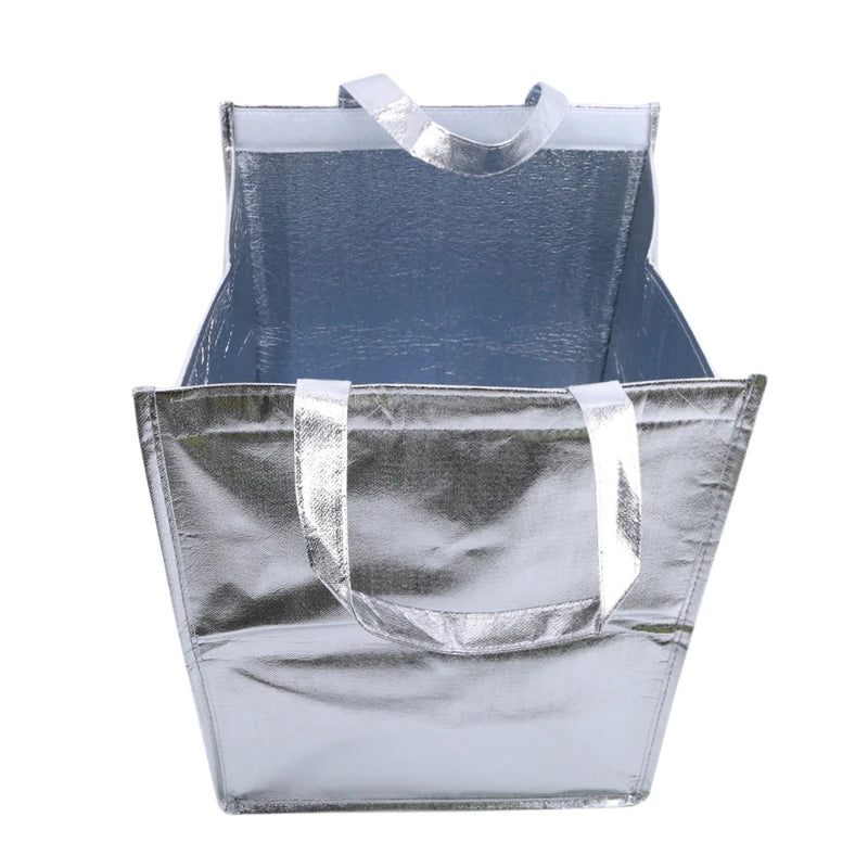 1Pcs Aluminum Foil Ice Storage Bags Insulated Beach Food Thermal Bag Durable Outdoor Boxes Foldable Cooler Bag Lunch Picnic Bag