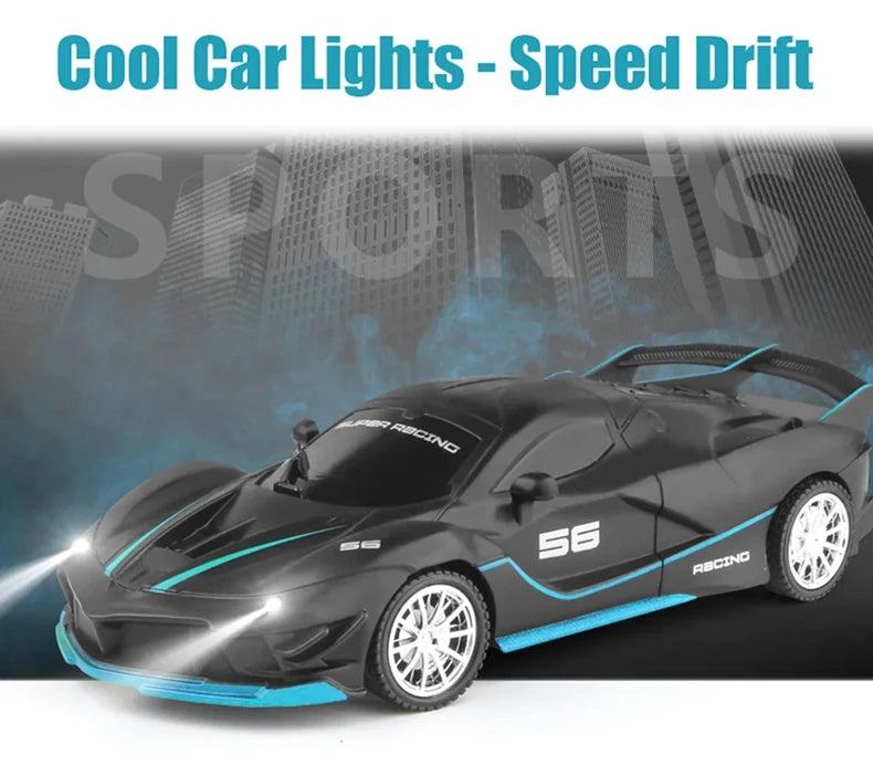 1:18 Simulation Drift Racing Remote Control RC Car High Speed Radio Controlled Vehicle With Light Model Toy Gift for Kids Boy