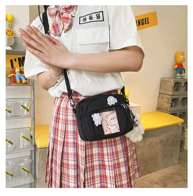 New Kawaii Bag Girls 2025 New JK Transparent Bag Small Crossbody Bag For Women Purses and Handbags Shoulder Bag Itabag Bolso