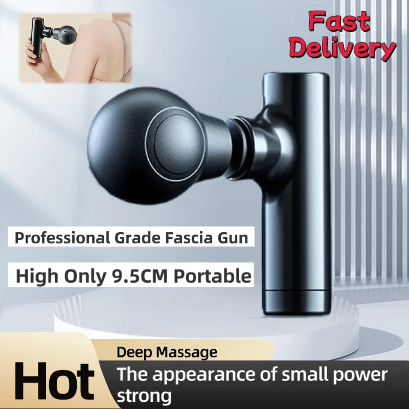 2025 New Mini Massage Gun USB Portable Muscle Relaxation Vibrating Fitness Equipment for Neck Back Shoulder Pain Relief