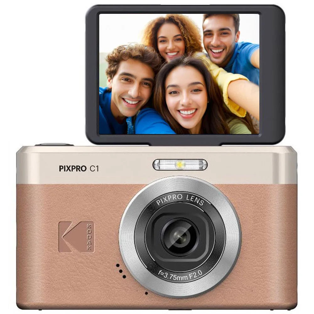 NEW KODAK PIXPRO C1 Digital Camera All-in-one 13MP Sensor, 26mm Fixed Focus Lens, and 180° Tilting LCD（Not Kodak PIXPRO FZ55）