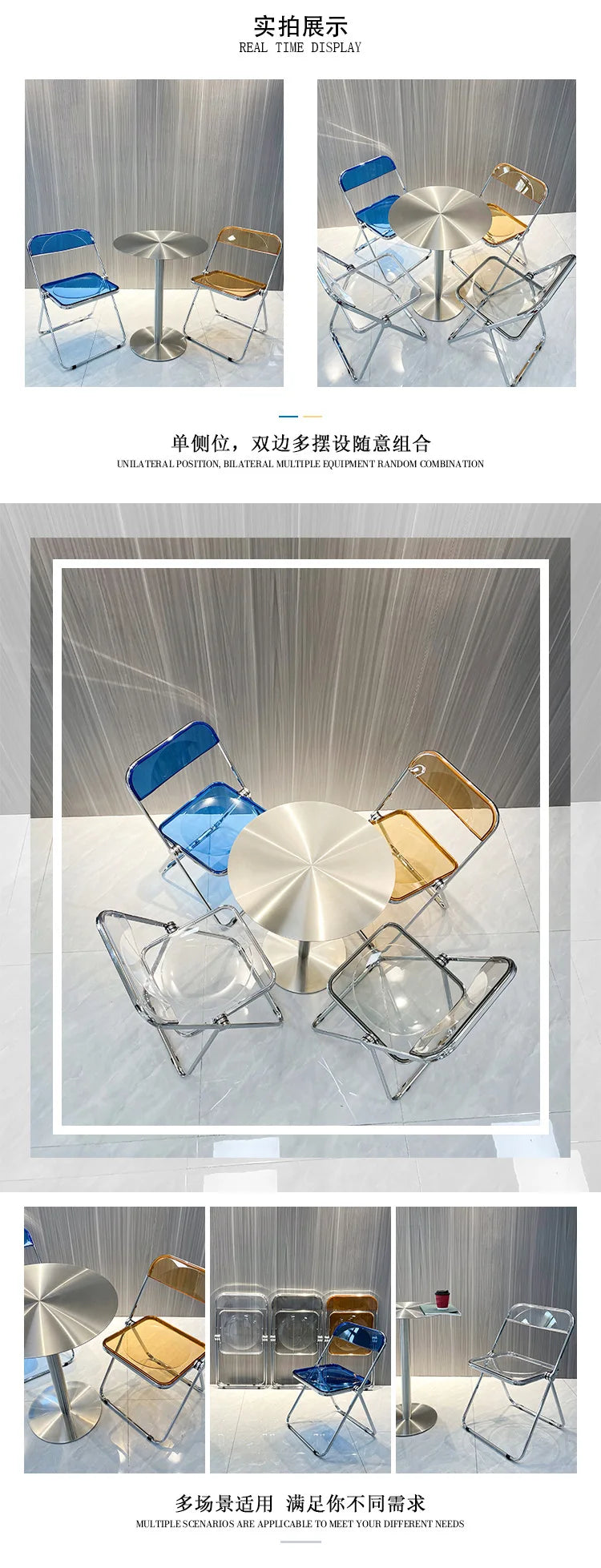 Simple Modern Industrial Style Cafe Stainless Steel Small Round Table Outdoor Leisure Round Iron Table Metal Dining Table