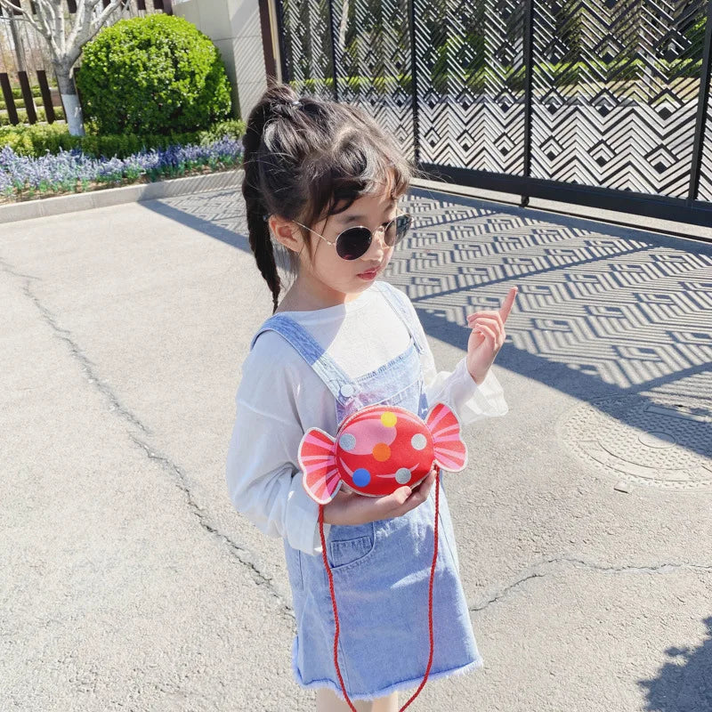 Cute Candy Children Messenger Bag Princess Girl Mini Handbags Pu Leather Coin Purse  Chain Purses Kids Crossbody Shoulder Bags