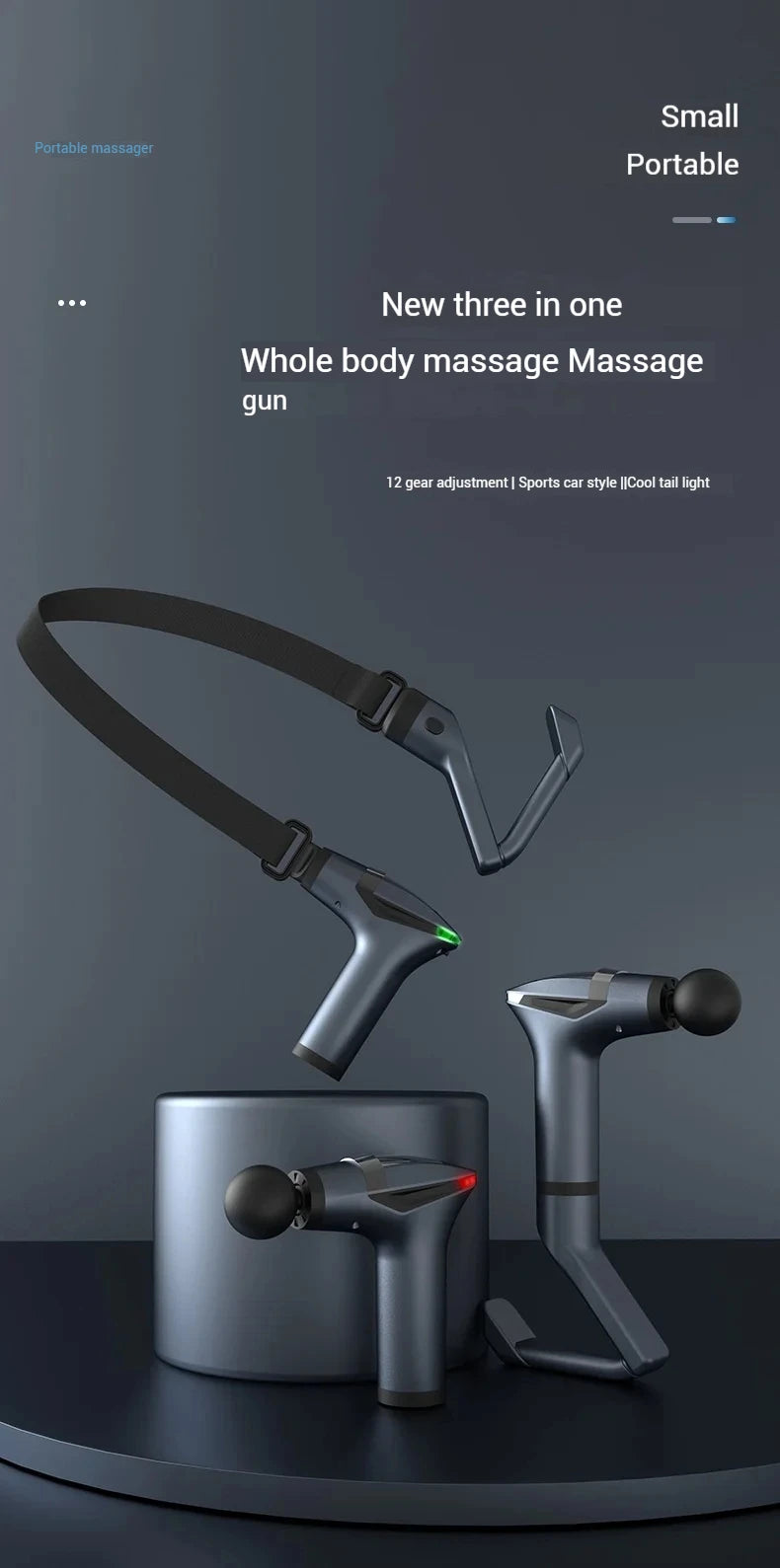 Hot Selling Long-handle Electric Massage Gun: Multifunctional for Muscle Relaxation, Deep Tissue Percussion Relief