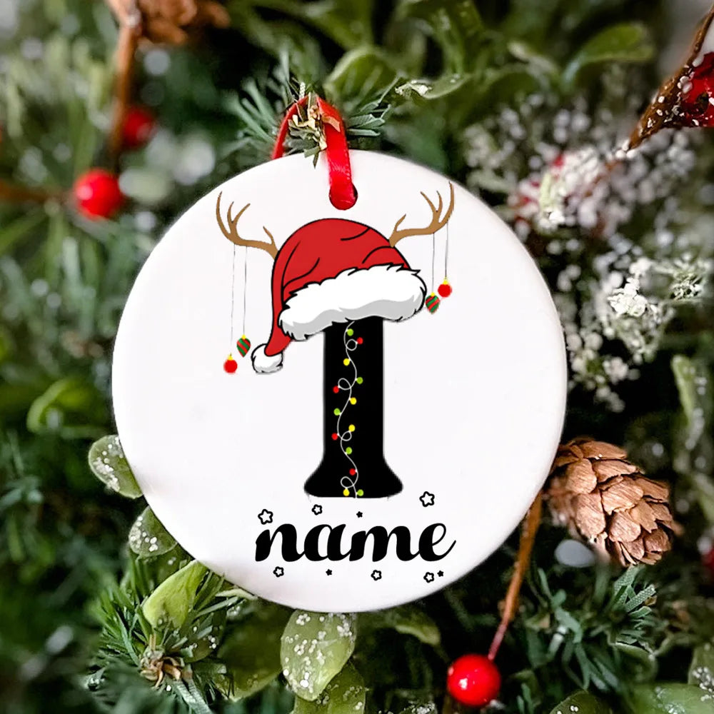 Personalized Christmas Ornament Custom Name Xmas Ornaments Baby Gift Photo Ornament Photography Accessories Holiday Decoration