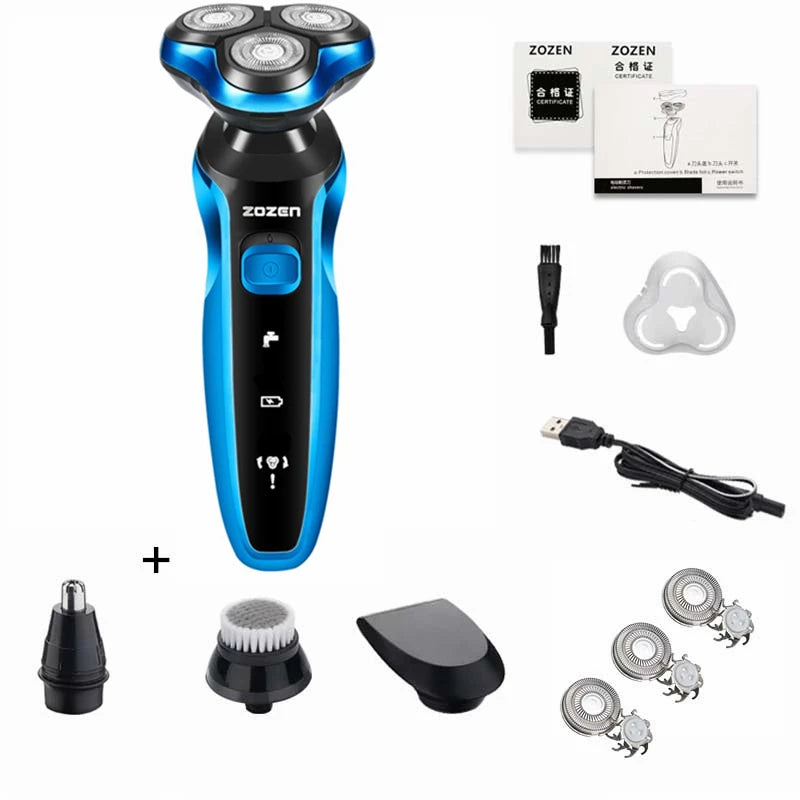 ZOZEN Men Electric Shaver Rechargeable Electric Razor Men Women Body Hair Cutting Shaving Machine Beard Trimmer Wet-Dry Use