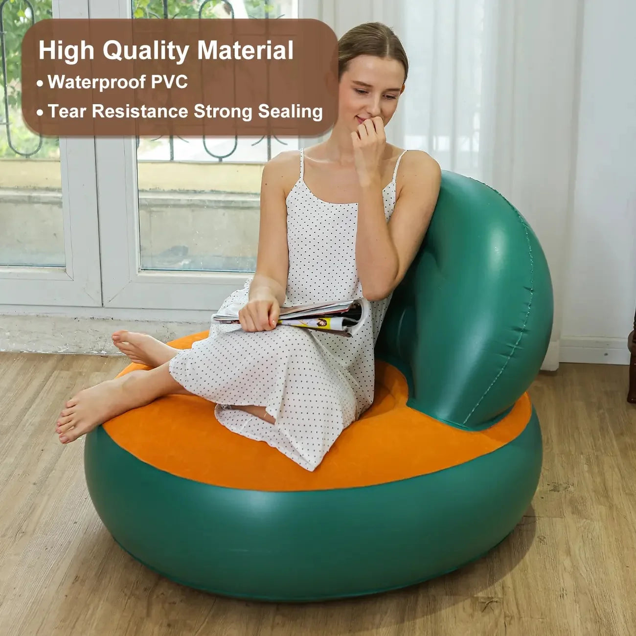 Inflatable Chairs for Adults,Blow up Lounger Chair Inflatable Lazy Sofa,Folding Portable Inflatable air Chair for Living Room