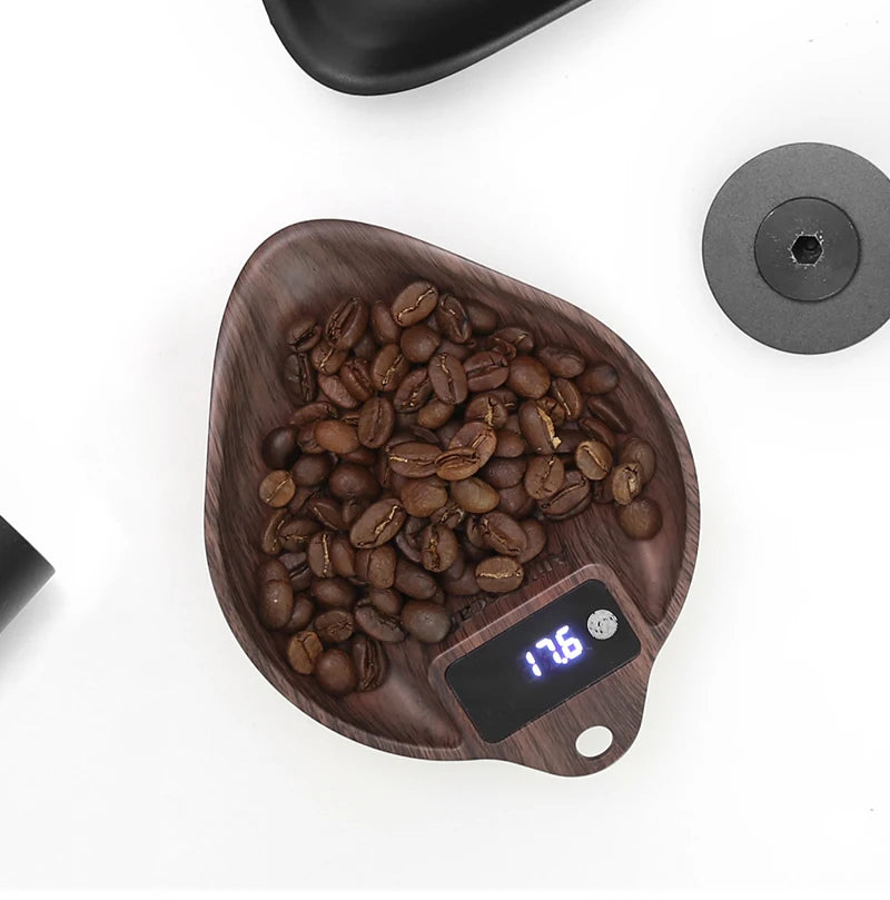 AliKisscafe Coffee Scale Electronic Bean Measuring Scale ABS Espresso Weighing Display Tray Spray 0.1g Kitchen Barista Accessory