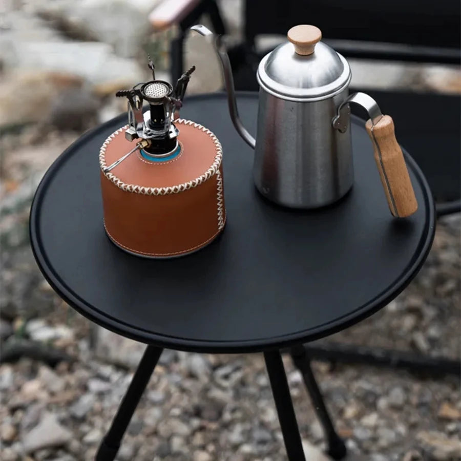 Folding Round Table Portable Telescopic Outdoor Three-legged Dining Table Aluminum Alloy Coffee Table Hike Picnic Liftable Table