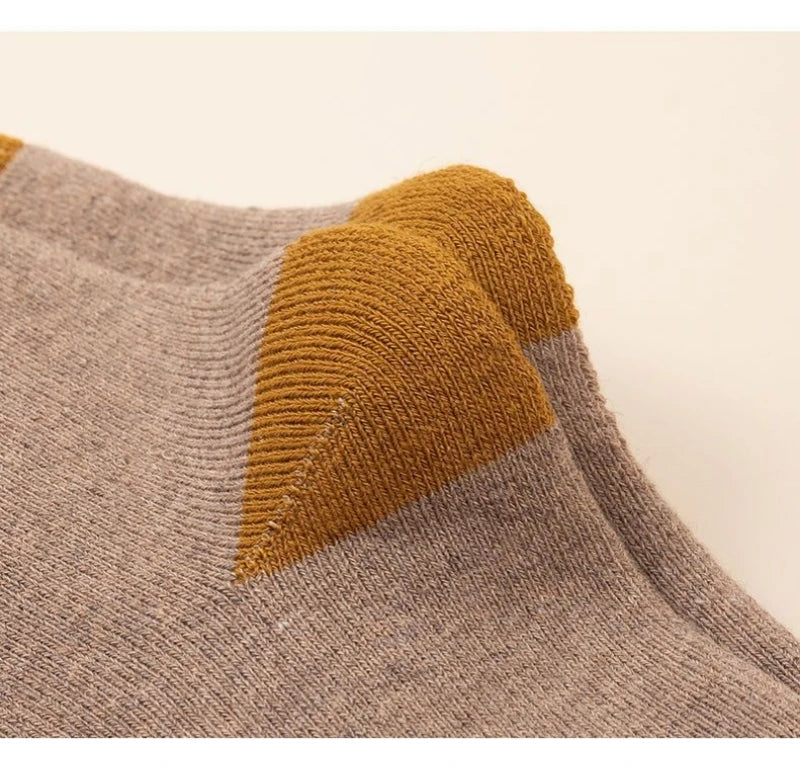 5 Pairs /bag Winter Children Socks Warm Autumn And Winter Plush Thicken Toddler Boys Girls Cotton Middle Tube Sock For 2-14 Year