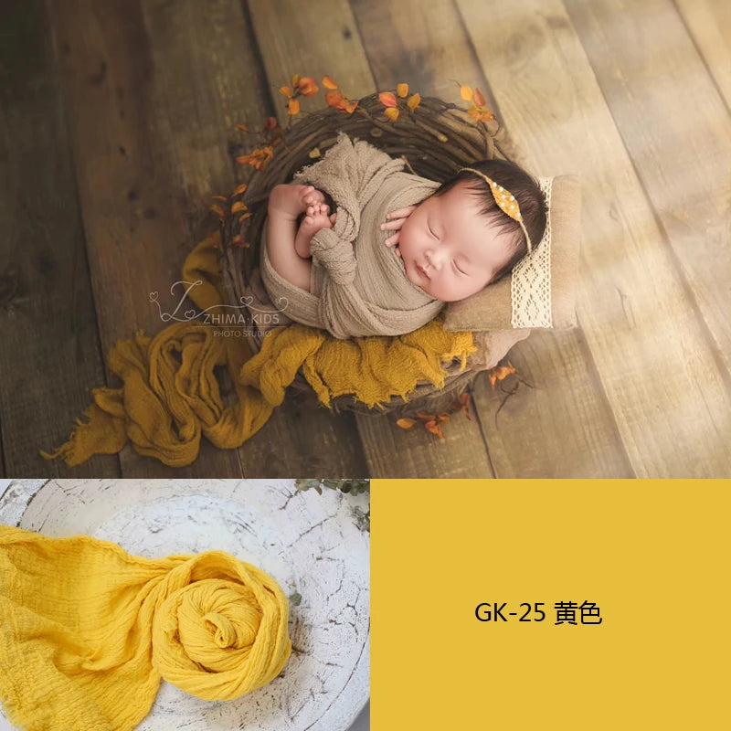 Newborn Photography Props Soft High Stretchable Cotton Seersucker Wrap Baby Posing Aid Photoshoot Props Babies Photo Accessories