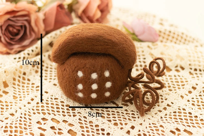 Newborn Photography Props Phone Wool Felt  Doll Rabbit  Clond and Star Photography Props Accessories Baby Studio