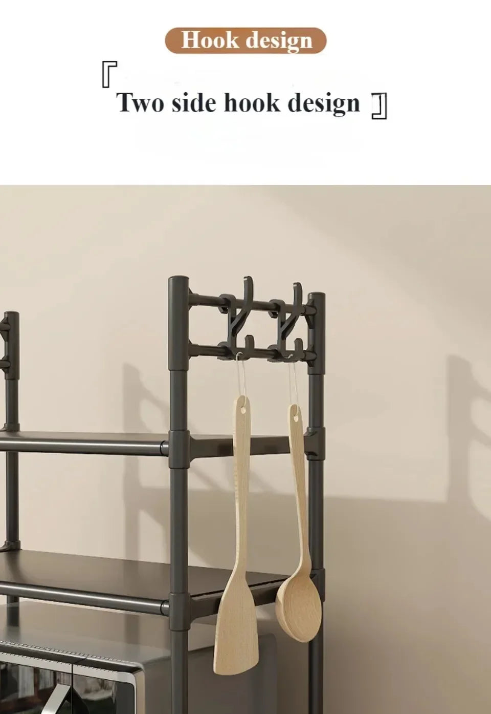 Multi Layer Kitchen Storage Rack Microwave Oven Rack Simple Vertical Storage Rack Kitchen Accessories Countertop Seasoning Rack