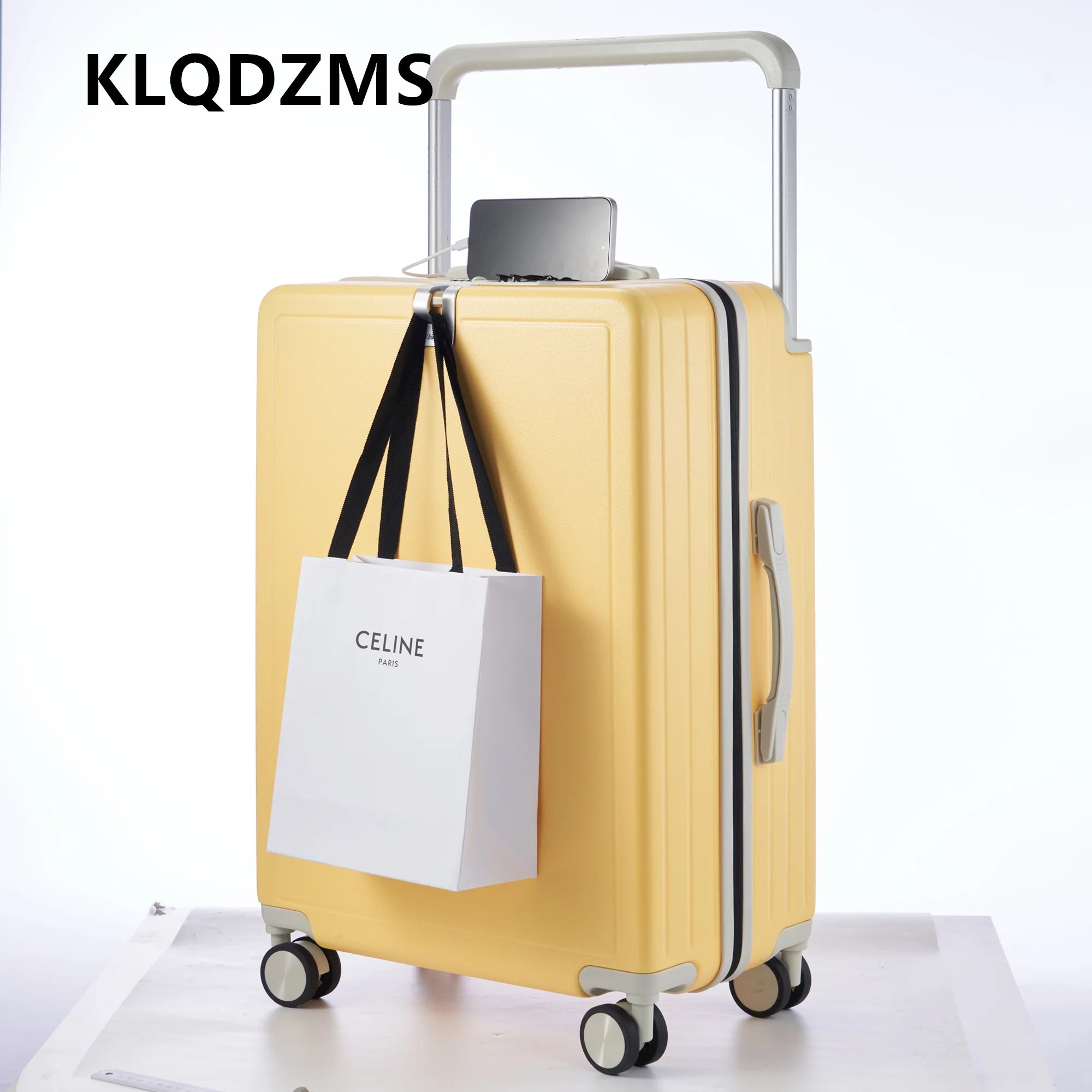 KLQDZMS Luggage Travel Bag 20 Inch Boarding Box Large Capacity Men's Trolley Case 22"24"26"28" ABS+PC Women's Cabin Suitcase