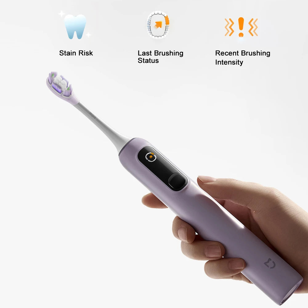 XIAOMI MIJIA Sonic Vibration Electric Toothbrush Pro,Smart 4 Modes, Long Battery Life, IPX8 Waterproof,LED Screen & Travel Lock
