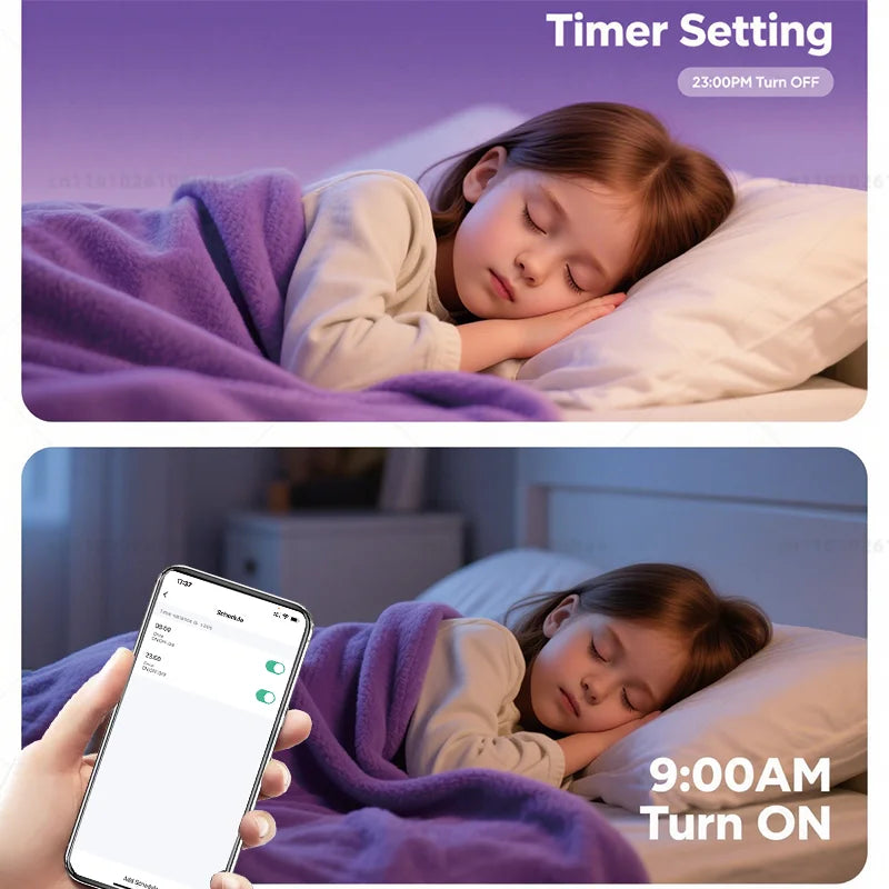 Tuya Wifi E14 Candle Lamp App Control Smart Bulb 5/7/9W RGB+CW LED Light Dimmable Crystal Group Lamps Works With Alexa Google