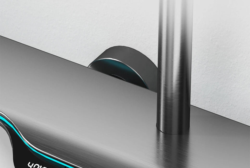 VGX Thermostatic Shower System Intelligent Digital Bathroom Shower Faucet Set Temperature Display Rainlfall Bathroom Shower Set