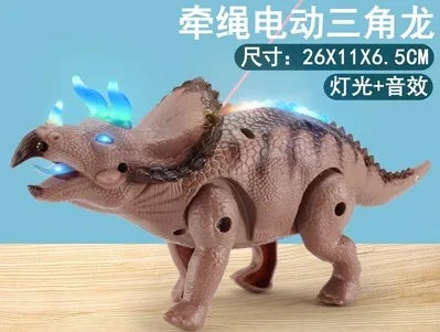 Dinosaur electric toys that can walk, lead ropes, light toys, Tyrannosaurus Rex boys, children's electric toys, babies