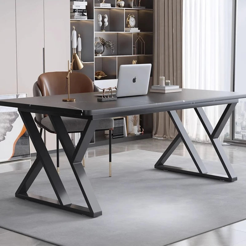 Modern rock board computer desk minimalist design elegant interior gaming desk Mid century luxury mesa para computador furniture