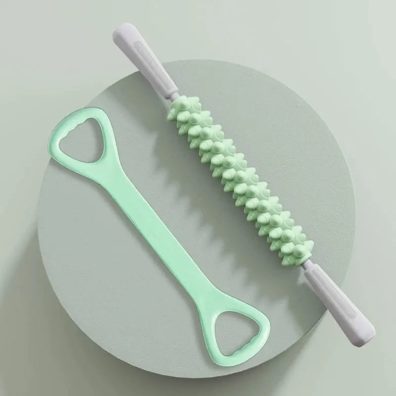 Yoga Massage Stick Yoga Fitness Wolf Teeth Muscles Massage Stick Calves Thighs Quadriceps Arm Forearm Relaxation Artifact Roller