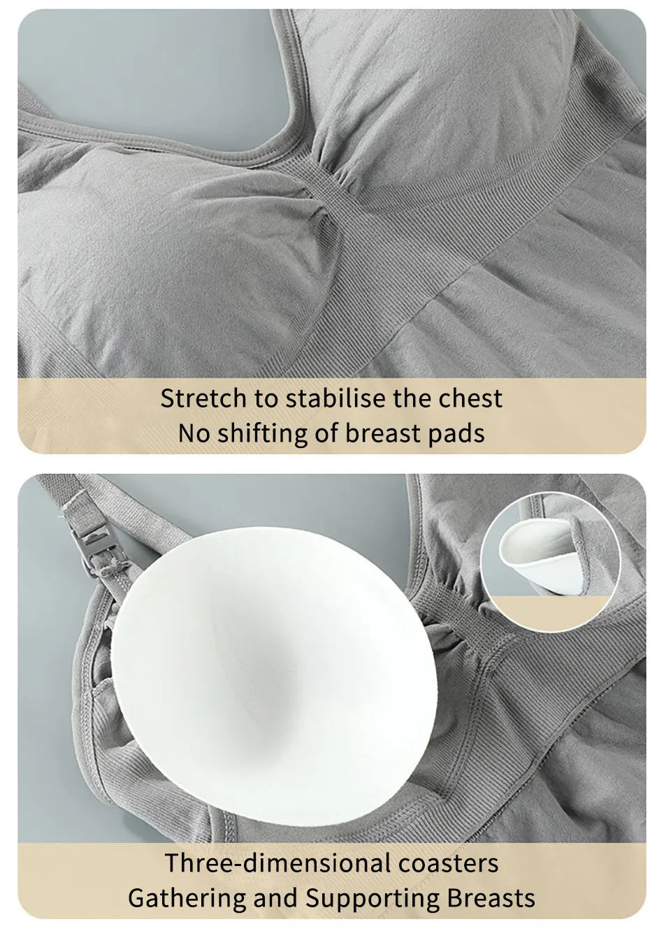 Maternity Breastfeeding Bra Tank Tops Women Comfortable Pressure Reducing Adjustable Shoulder Straps Anti Sagging Pregnant Bra