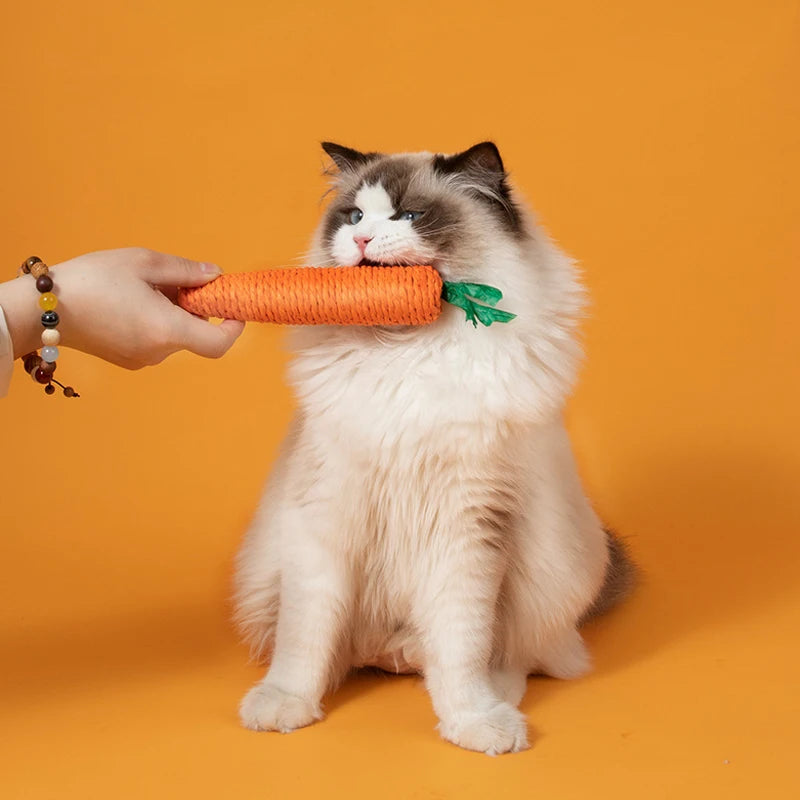 New Cat toys make sounds, carrots, cat sticks, self-sex, kitten teething sticks, resistant to bites, cats, toys, pet supplies