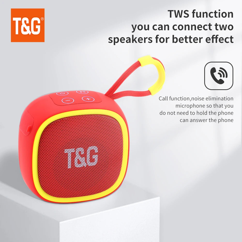Bluetooth Speaker TG659 Mini Portable Wireless Powerful Speakers TWS BT 5.3 Sound Box HIFI Loudspeaker Supports TF Card Radio