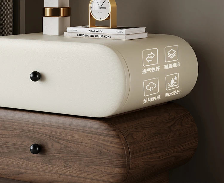 Glamour Cream Style Nightstands Tiny Cute Space Saving Bedside Tables Minimalist Luxury Mesitas De Noche Bedroom Furniture