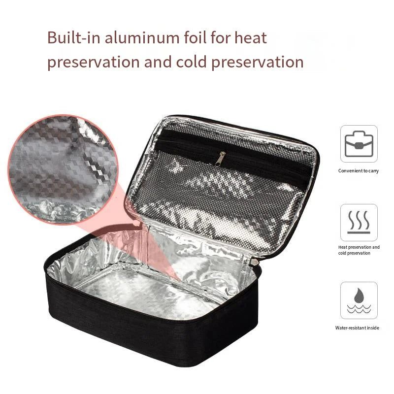 Square Insulated Lunch Bag for Women Thermal Cooler Bento Box Bags Food Carrier Portable Travel Picnic Delivery Meal Container